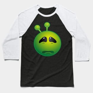 Funny Alien Monster ET Extraterrestrial Martian Green Man Emoji for Women, Men and Kids 13 Baseball T-Shirt